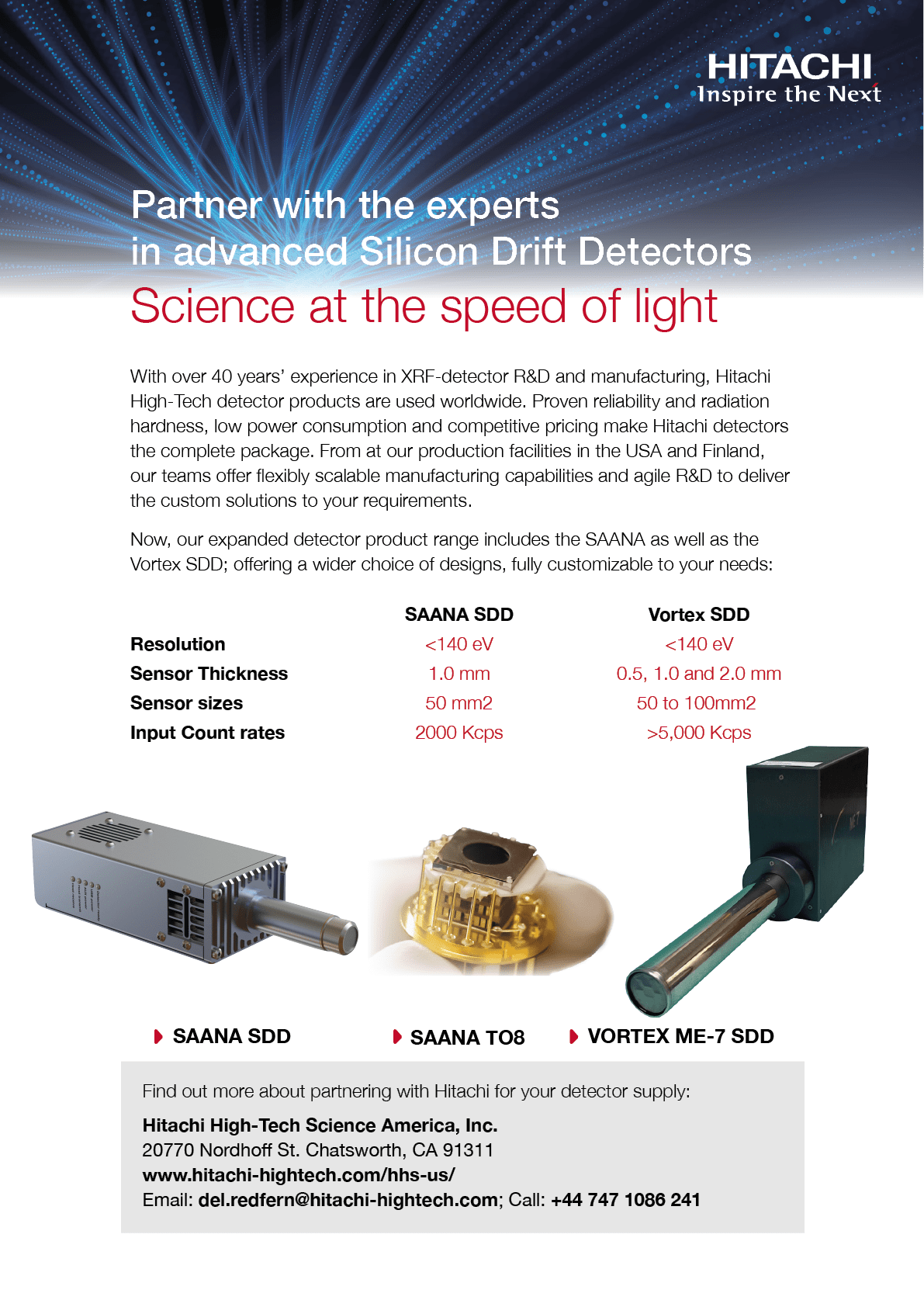 Hitachi High-Tech Science advertisement