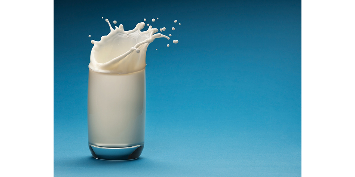 Photo of a glass of milk