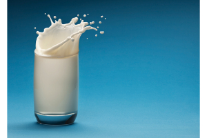 Photo of a glass of milk