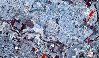 Data collected with the Global Airborne Observatory over the Permian Basin in 2019, a joint campaign with NASA’s AVIRIS-NG. Credit: Carbon Mapper, U. Arizona/Arizona State University/NASA/JPL-Caltech