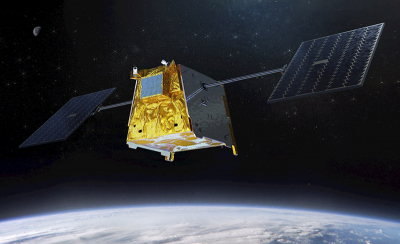 Artistic impression of the EarthDaily Constellation satellite