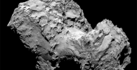 The nucleus of comet 67P/Churyumov-Gerasimenko, or “Churi”. It has a 5-km diameter. Credit: ESA Photo of the comet 67P/Churyumov-Gerasimenko
